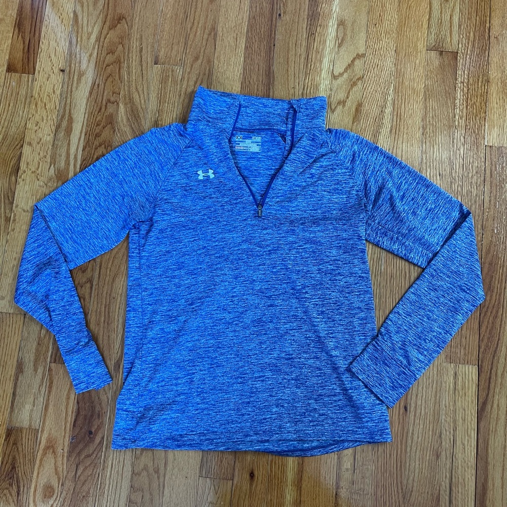 Under Armour Blue Heat Gear Half Zip Pullover